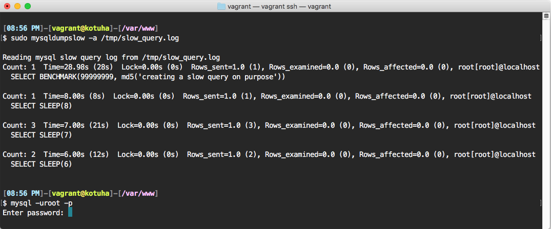 Summarize your slow log file with mysqldumpslow Steven Rombauts